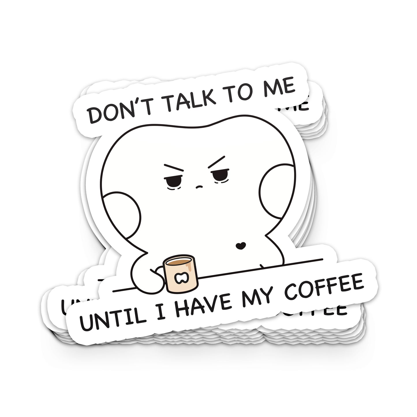 Toki Need Coffee Sticker